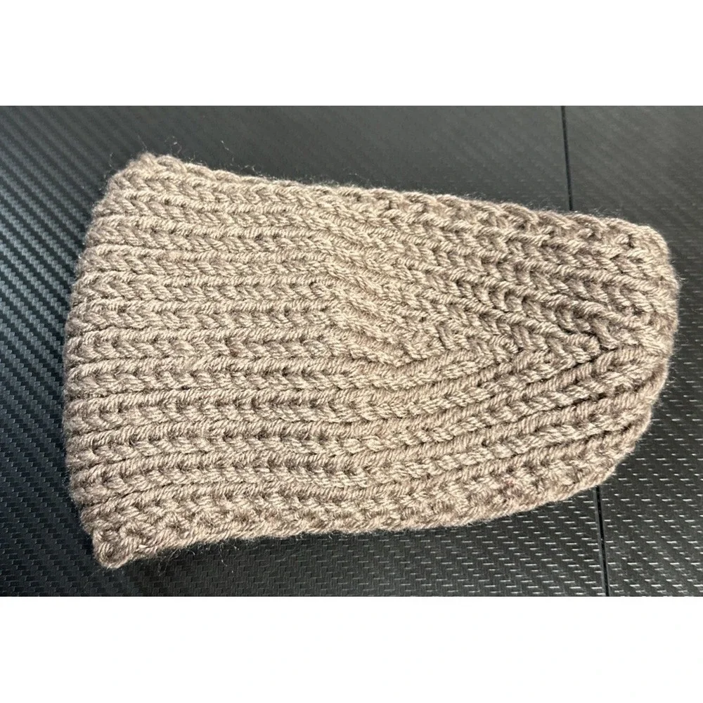 Crochet Headband One Size Ear Warmer Grey & Brown Fall Winter Handmade Lot Of 2